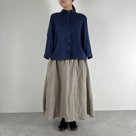Sikuten ギャザースカート(BEIGE STRIPE)