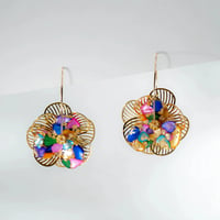 SAZARE FLOWER hoop ピアス・イヤリング