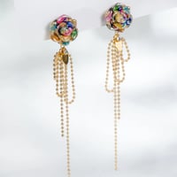 SAZARE FLOWER rose ピアス・イヤリング