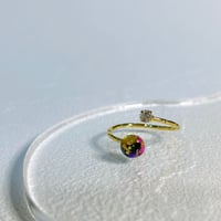 SAZARE & glass spiralリング