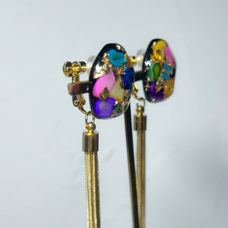 SAZARE BLACK TASSELピアス・イヤリング