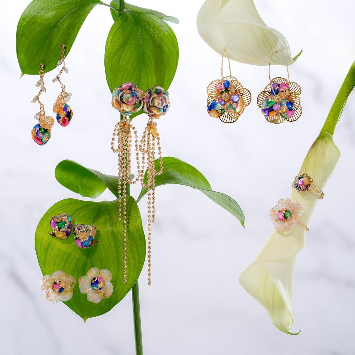 SAZARE FLOWER petal ピアス・イヤリング | POCO HOUSE