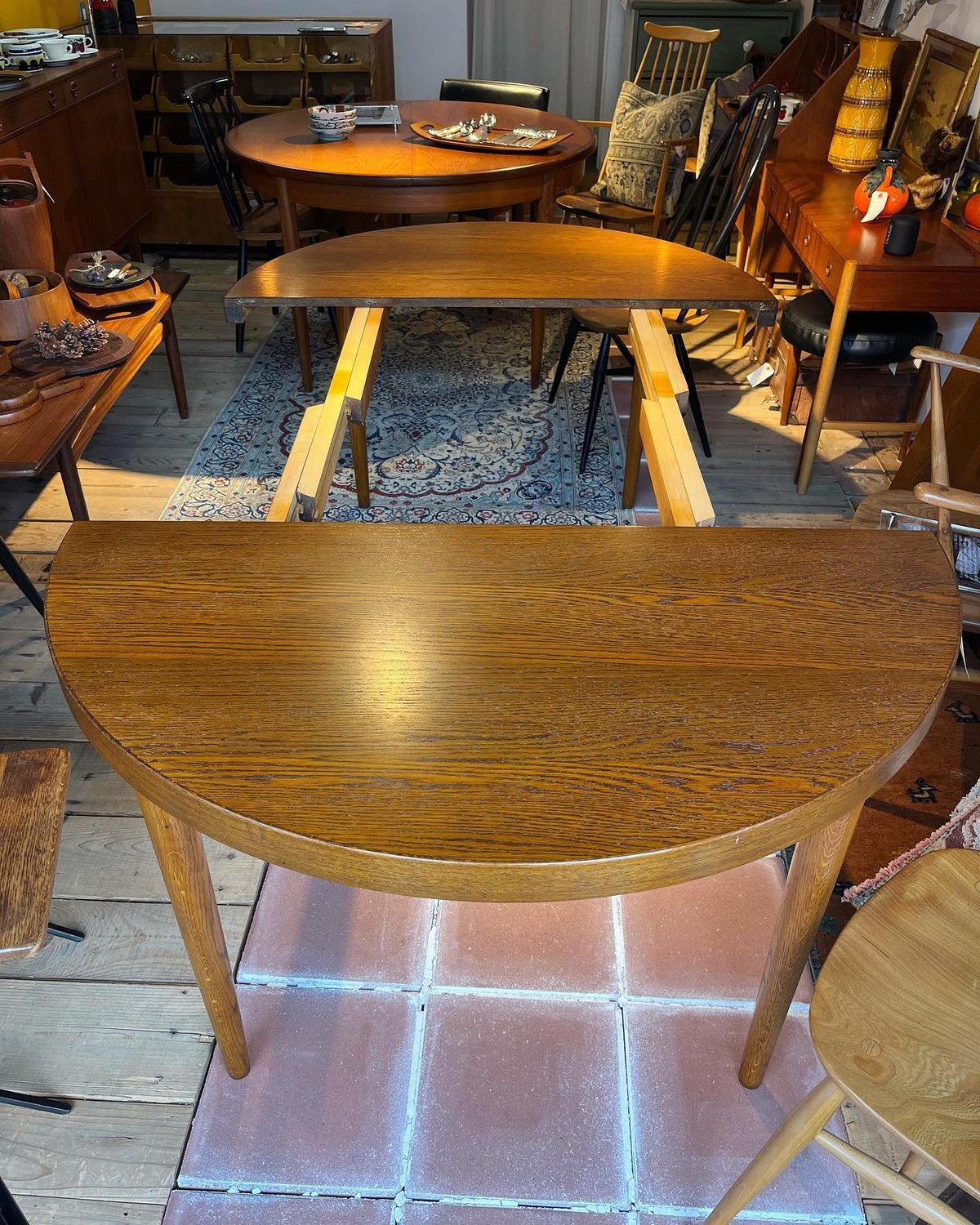【キヨ】Parker Knoll ラウンドエクステンションテーブル キヨ様専用】Parker Knoll ラウンドエクステンションテーブル