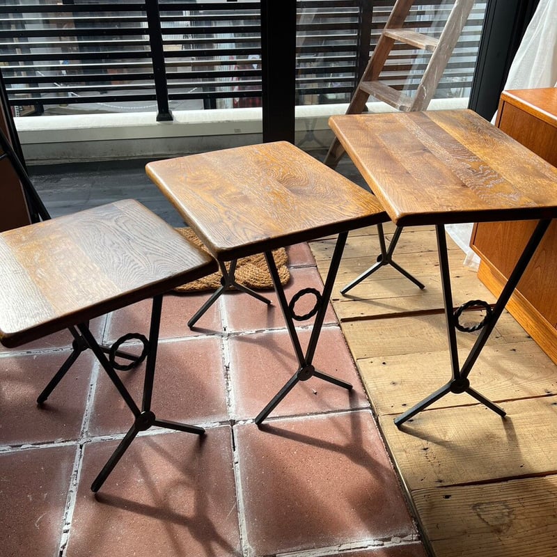 フレンチヴィンテージ アイアンレッグネストテーブル | ten-4 store