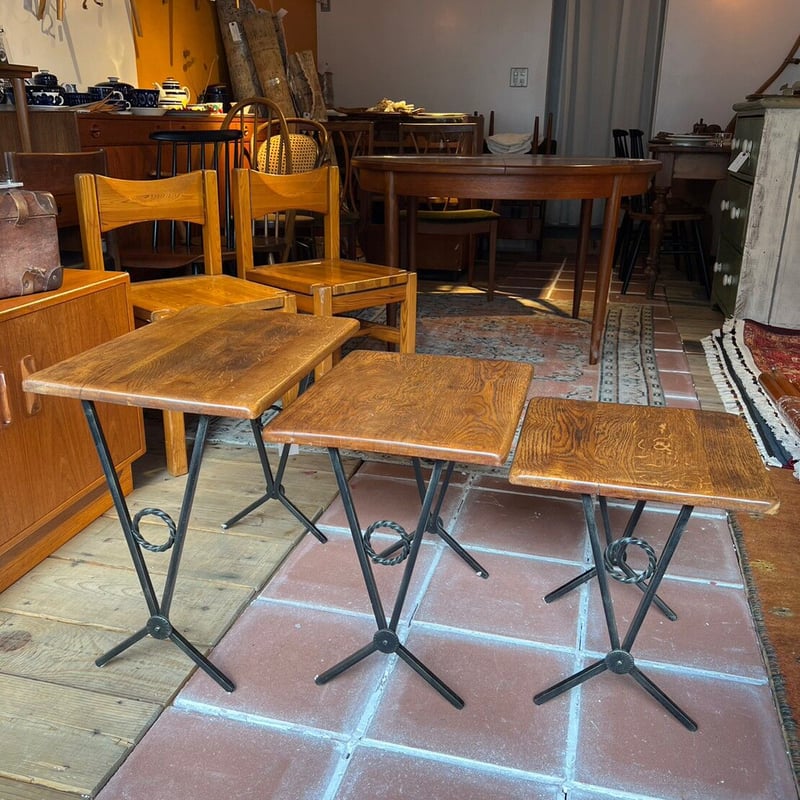 フレンチヴィンテージ アイアンレッグネストテーブル | ten-4 store