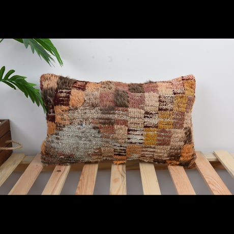 クッションカバー キリムクッション クッション カバー おさゃれ キリム トルコ キリム クッションカバー ペルシャ トルコ 冬用 水色 青 正方形 厚手