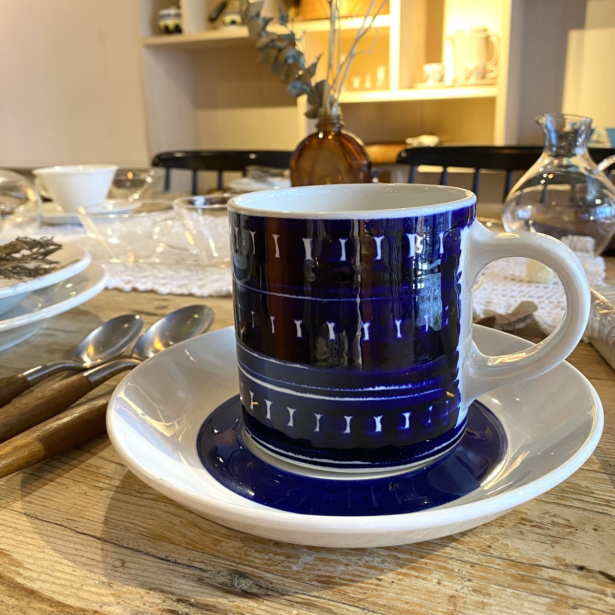 鎌倉店】 ARABIA GOG Beer cup and saucer | ten-4 store