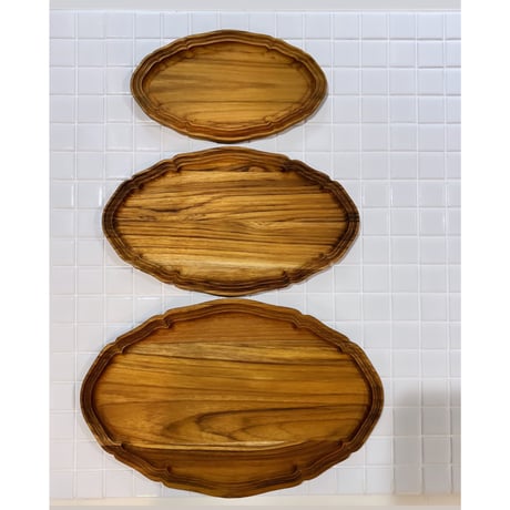 oval tray  wood (S)