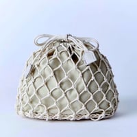 コットン メッシュ ショルダーバッグ