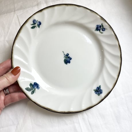Dian Blueberry ／ケーキ皿 ／１９.５cm／美濃焼