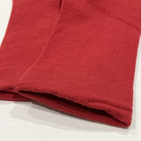 コットン バイカラーソックス／RED／Homie