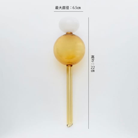 水のやり忘れを防いでくれるガラスのディスペンサー／Ｌ／イエロー