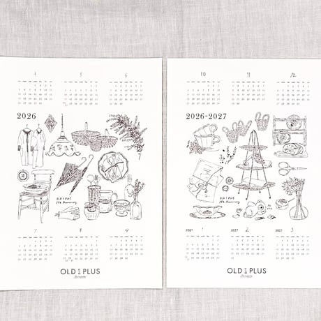 OLD1PLUS／４月始まりの12ヶ月オリジナルカレンダー