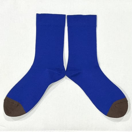 コットン バイカラーソックス／BLUE／Homie