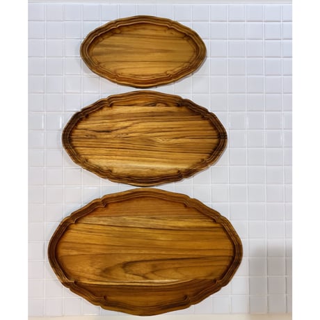 oval tray  wood (M)