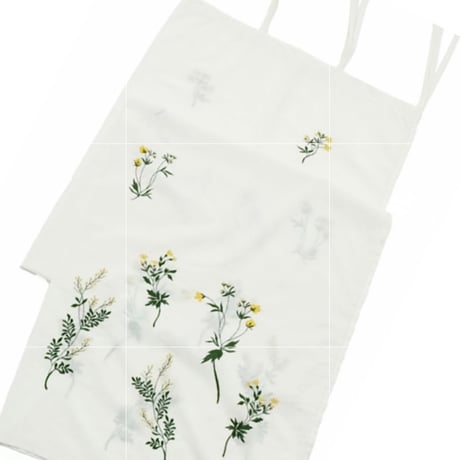 刺繍カーテン／イエロー