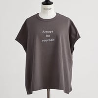 heavenly／ワイドドルマンプリントTシャツ／チャコール