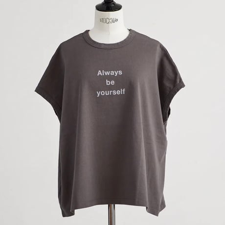 heavenly／ワイドドルマンプリントTシャツ／チャコール