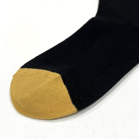 コットン バイカラー ソックス／BLACK／Homie