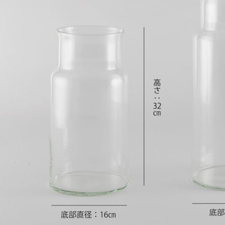 枝物が活けやすいフラワーベース　リューズガラス
