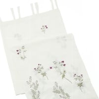 刺繍カーテン／パープル