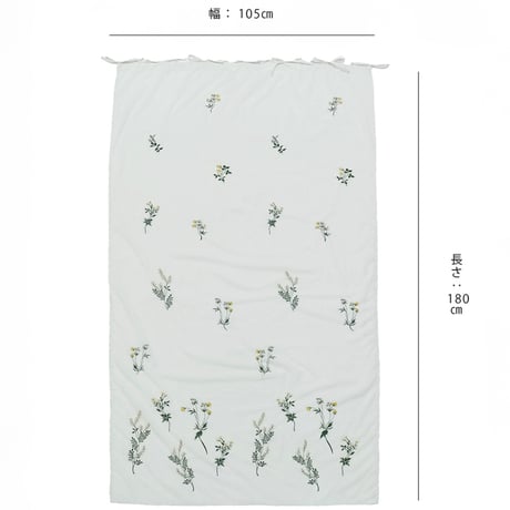 刺繍カーテン／パープル