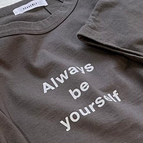 heavenly／ワイドドルマンプリントTシャツ／チャコール