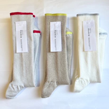 《homie》COTTON RAYON SILK RIB SOCKS コットン レーヨン シルク ソックス