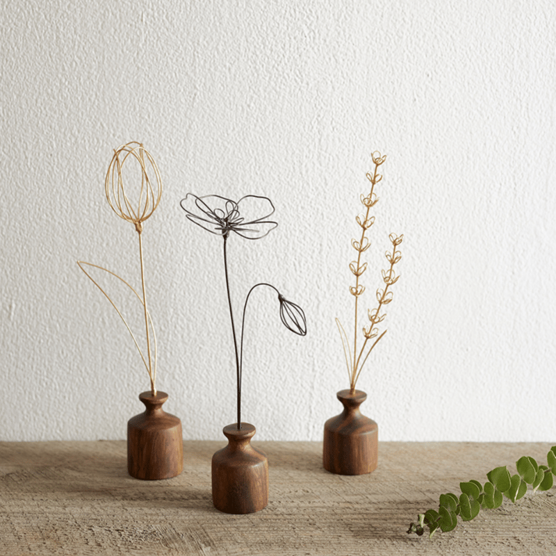 ワイヤーアート チューリップ／ゴールド | OLD1PLUS 