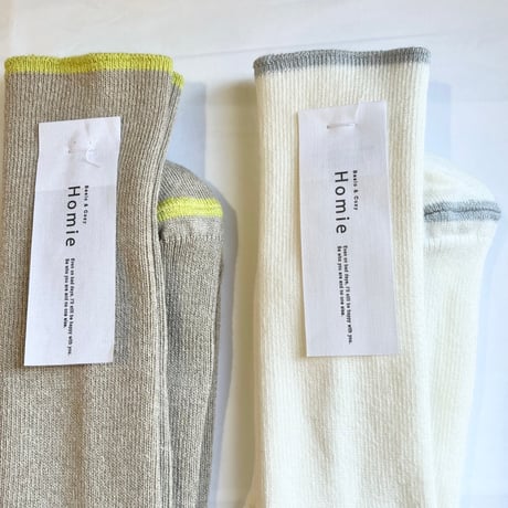 《homie》COTTON RAYON SILK RIB SOCKS コットン レーヨン シルク ソックス