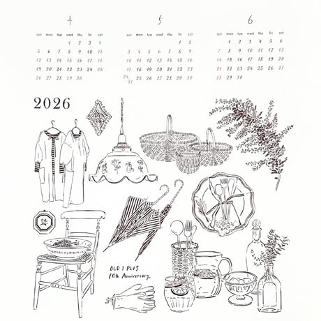 OLD1PLUS／４月始まりの12ヶ月オリジナルカレンダー