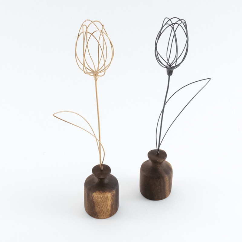 ワイヤーアート チューリップ／ゴールド | OLD1PLUS 