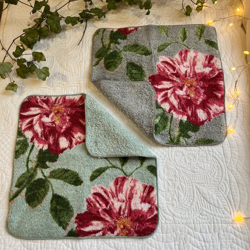 タオルハンカチ／グリーン／ラリュールクイーンズローズ | OLD1PLUS