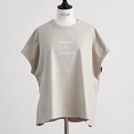 heavenly／ワイドドルマンプリントTシャツ／グレージュ
