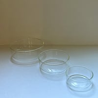 重ねて収納出来る薬味皿3点セット／リューズガラス