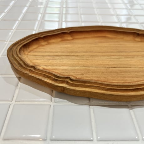 oval tray  wood (S)