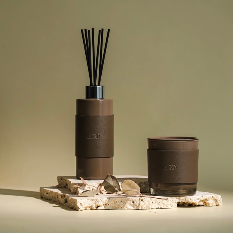 お薦めです》JORD(ヨルド)／グラス入りキャンドル／ナイト