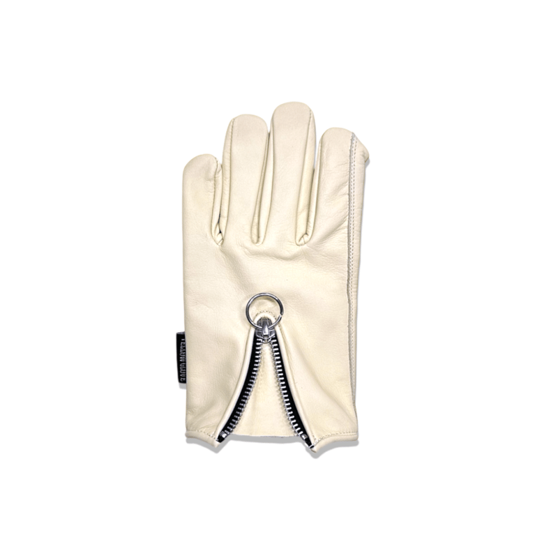 ZIPPER GLOVE / WHITE BEIGE | Yellow Glove