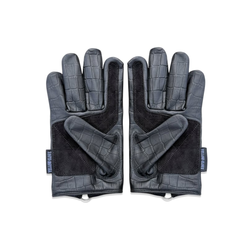 ZIPPER GLOVE / BLACK CROCODILE | Yellow Glove