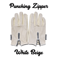 PUNCHING ZIPPER / WHITE BEIGE