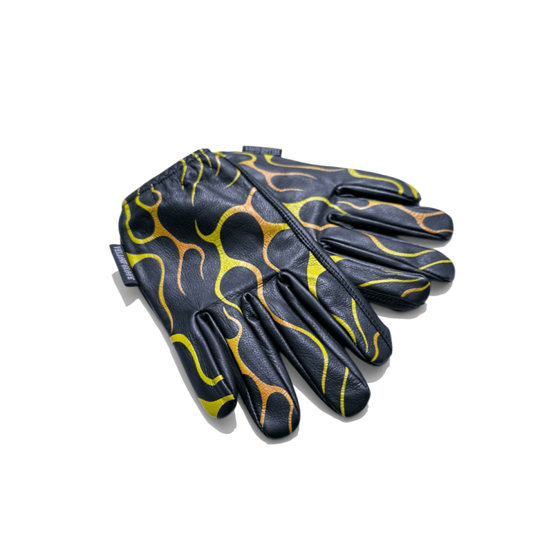 SHORT GLOVE / YELLOW FLAMES | Yellow Glove