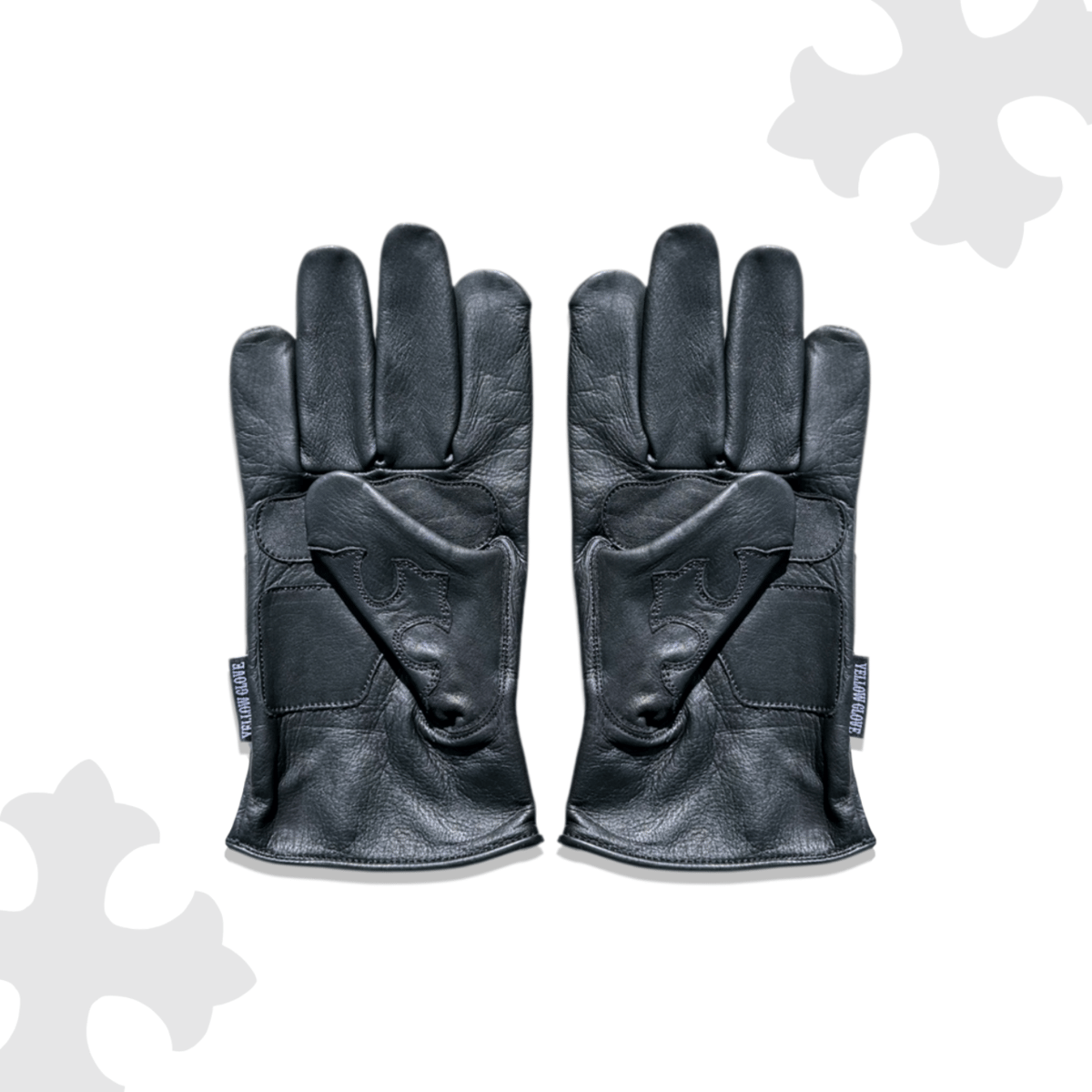 CROSS GLOVE / BLACK | Yellow Glove