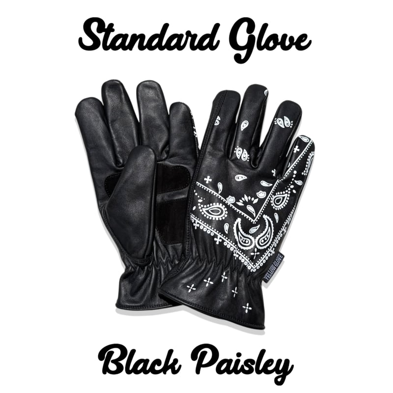 STANDARD GLOVE / BLACK PAISLEY | Yellow Glove
