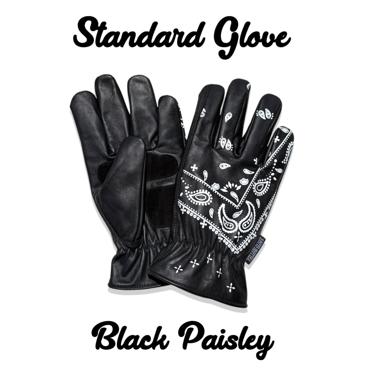 STANDARD GLOVE / BLACK PAISLEY | Yellow Glove