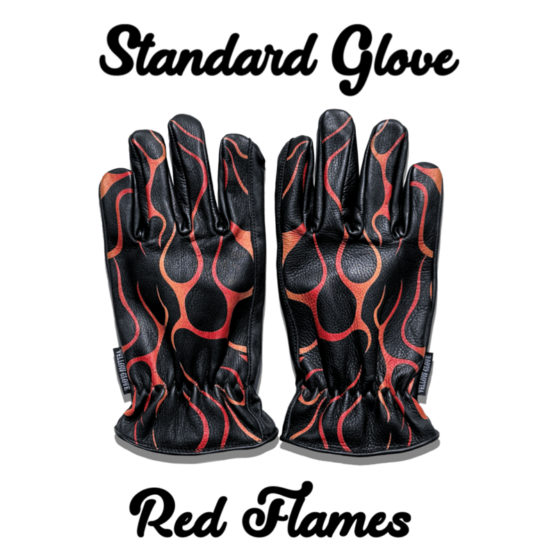 STANDARD GLOVE / RED FLAMES | Yellow Glove 