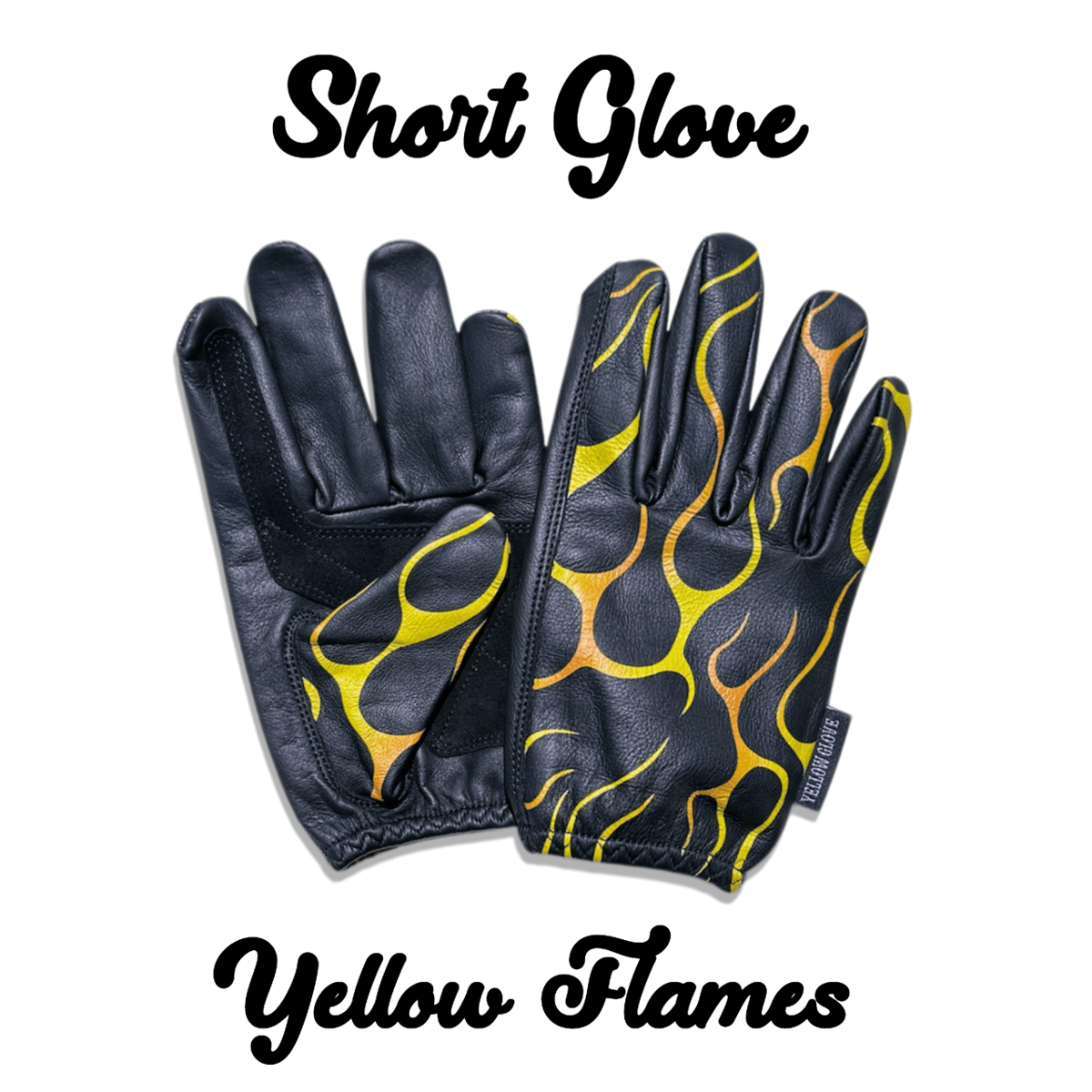 SHORT GLOVE / YELLOW FLAMES | Yellow Glove