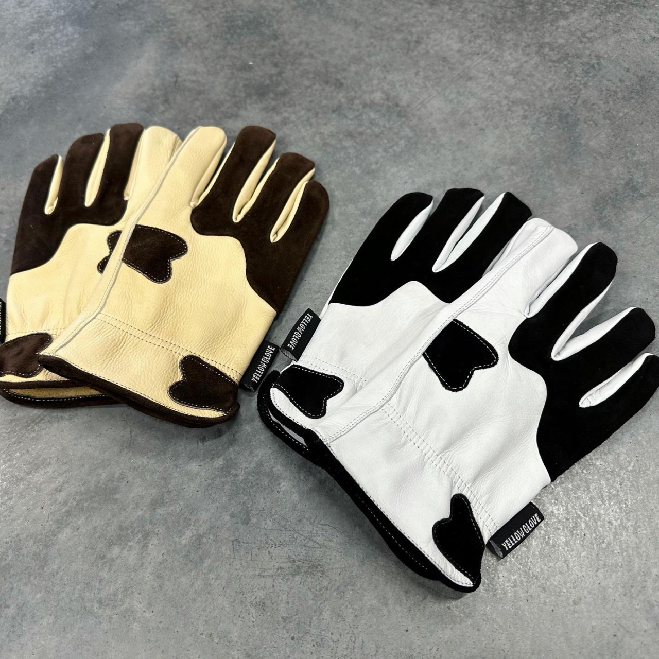 COW GLOVE / MILK WHITE | Yellow Glove