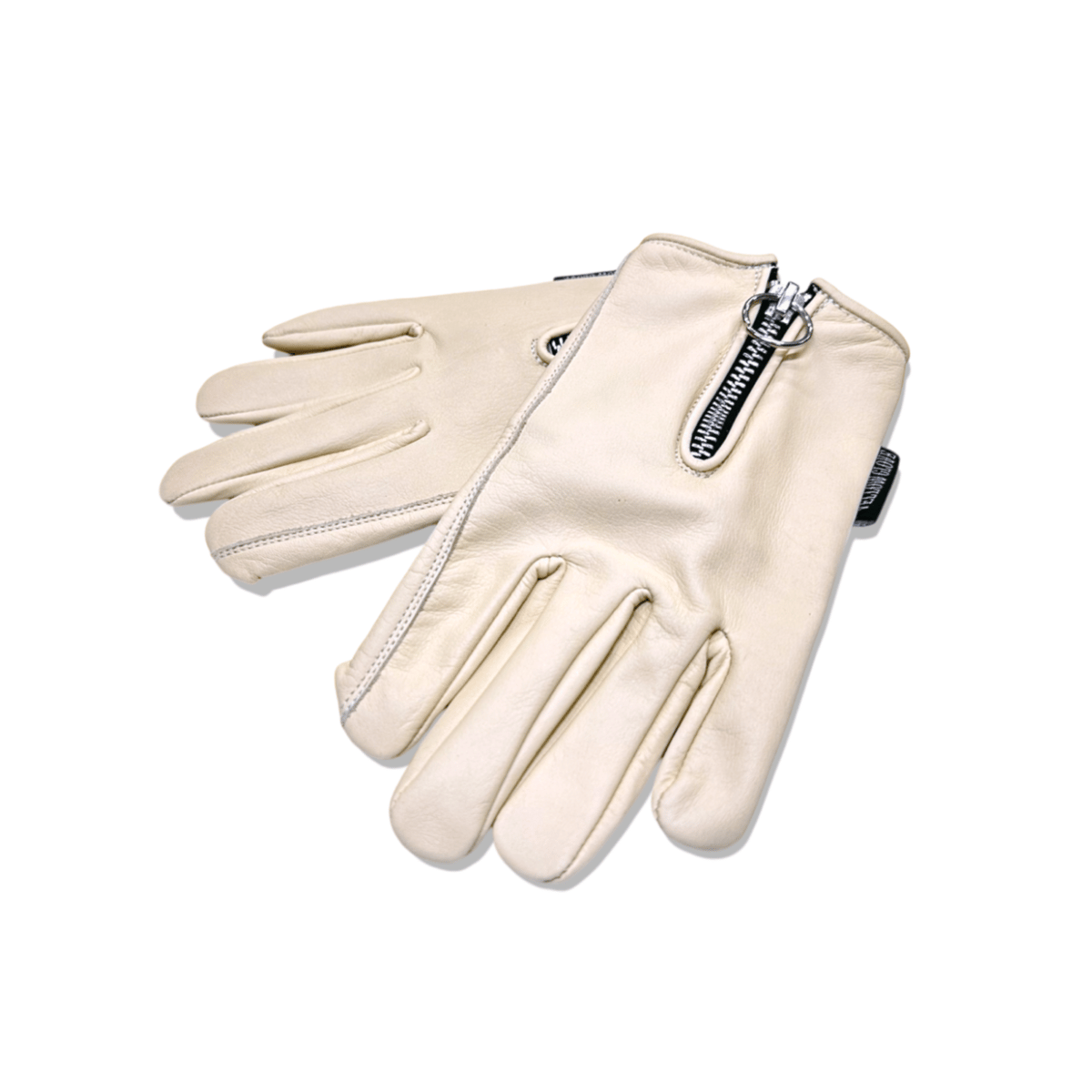 ZIPPER GLOVE / WHITE BEIGE | Yellow Glove