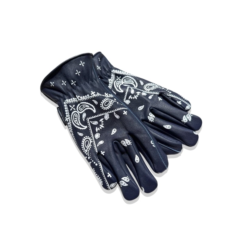 STANDARD GLOVE / NAVY PAISLEY | Yellow Glove