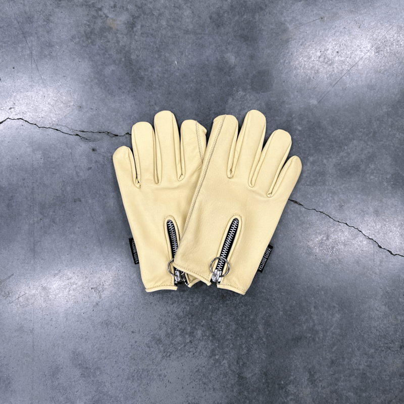 ZIPPER GLOVE / WHITE BEIGE | Yellow Glove